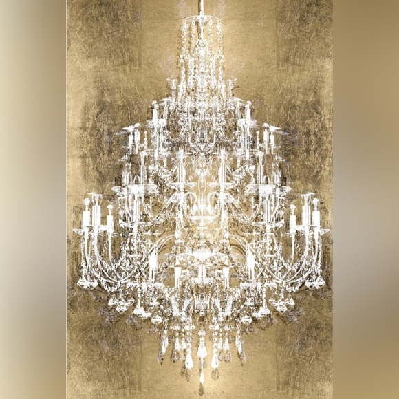 Luxury nights, Chandeliers & Dom Perignon Gold White Fashion glam wall art decor - Picture 7 of 7